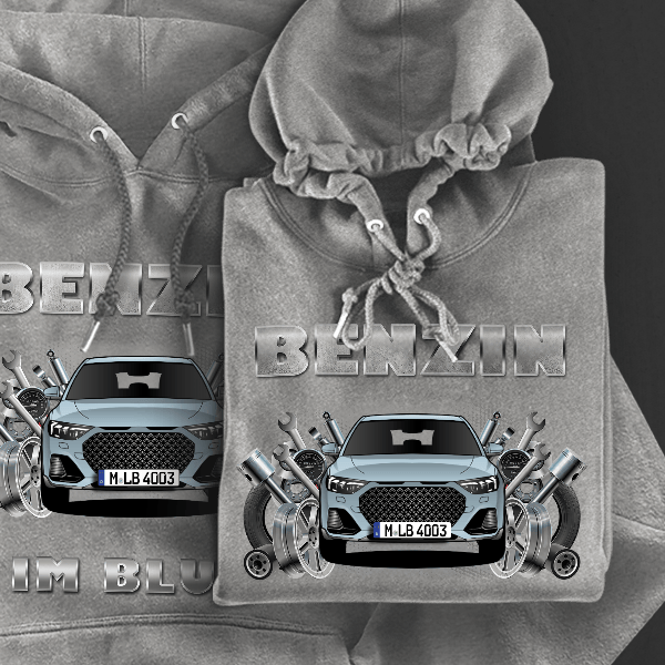 A1 Citycarver Hoodie für Damen u. Herren personalisiert mit deinem Auto u. Kennzeichen!