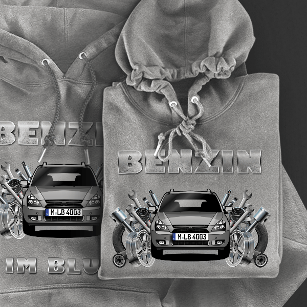 Carnival Hoodie für Damen u. Herren personalisiert mit deinem Auto u. Kennzeichen!