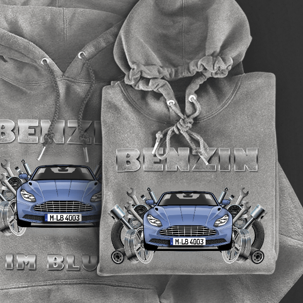 DB11 Roadster Hoodie für Damen u. Herren personalisiert mit deinem Auto u. Kennzeichen!