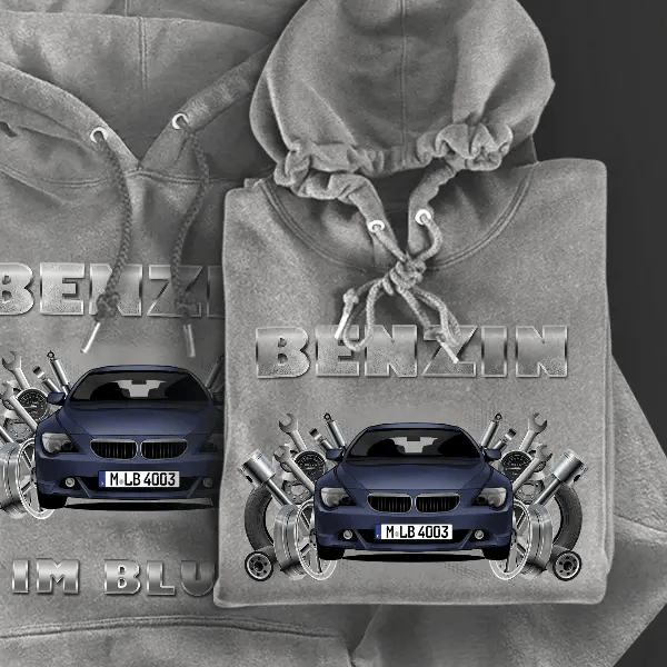 M6 Cabriolet Hoodie für Damen u. Herren personalisiert mit deinem Auto u. Kennzeichen!