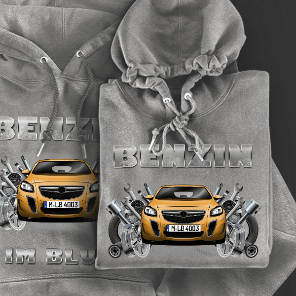 Insignia Hatchback OPC Hoodie für Damen u. Herren personalisiert mit deinem Auto u. Kennzeichen!
