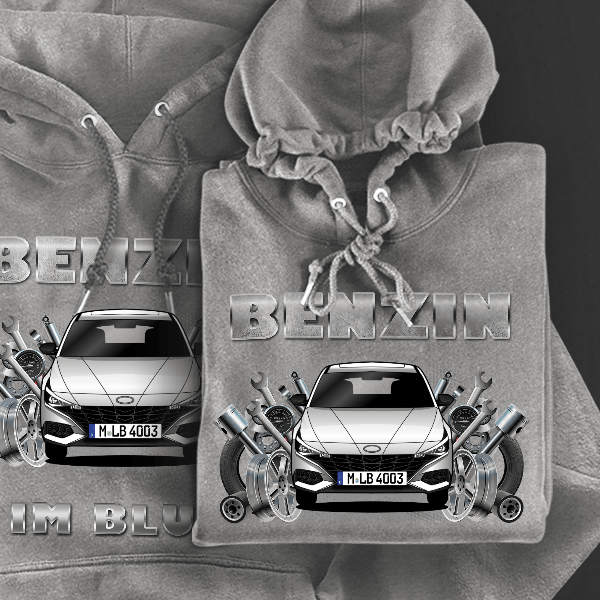 Elentra N-Line Hoodie für Damen u. Herren personalisiert mit deinem Auto u. Kennzeichen!