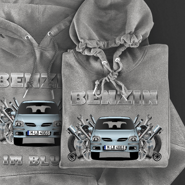 Almera Tino Hoodie für Damen u. Herren personalisiert mit deinem Auto u. Kennzeichen!