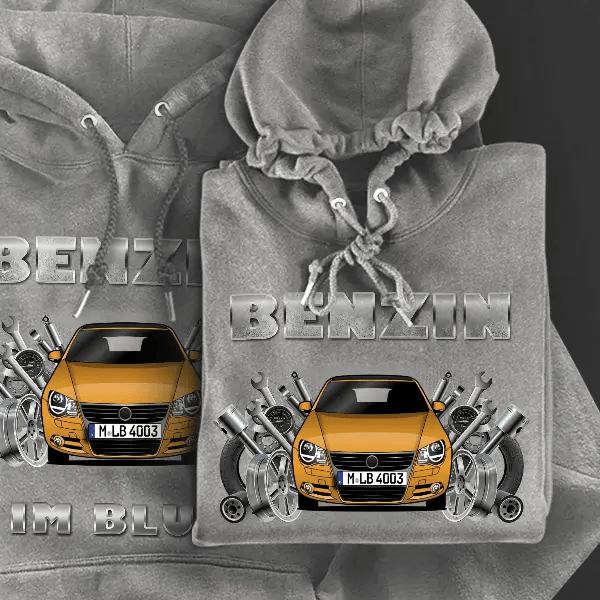 Eos Hoodie für Damen u. Herren personalisiert mit deinem Auto u. Kennzeichen!