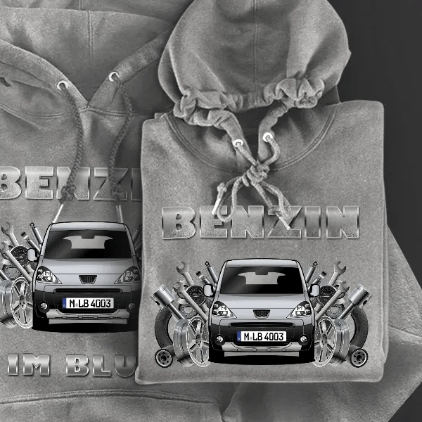 Partner Tepee Hoodie für Damen u. Herren personalisiert mit deinem Auto u. Kennzeichen!