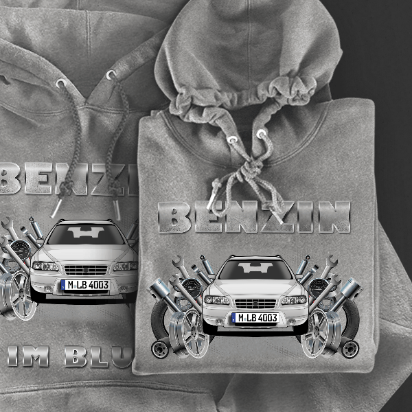 XC70 Hoodie für Damen u. Herren personalisiert mit deinem Auto u. Kennzeichen!