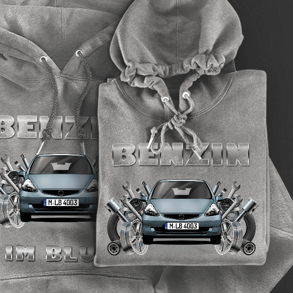 Jazz Hoodie für Damen u. Herren personalisiert mit deinem Auto u. Kennzeichen!