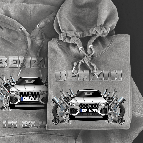 XF Hoodie für Damen u. Herren personalisiert mit deinem Auto u. Kennzeichen!