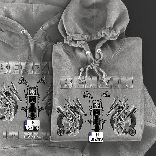 FXSTC Softail Custom Hoodie für Damen u. Herren personalisiert mit deinem Motorrad u. Kennzeichen!