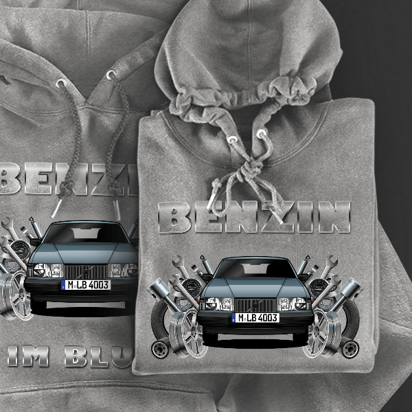 940 Limousine Hoodie für Damen u. Herren personalisiert mit deinem Auto u. Kennzeichen!