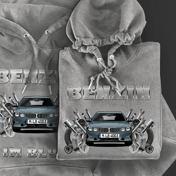 3er Reihe Touring Sport Hoodie für Damen u. Herren personalisiert mit deinem Auto u. Kennzeichen!