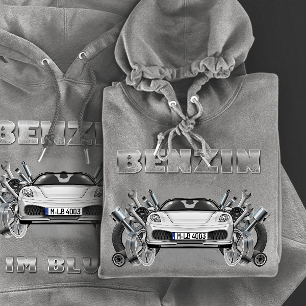 F430 Spider Hoodie für Damen u. Herren personalisiert mit deinem Auto u. Kennzeichen!