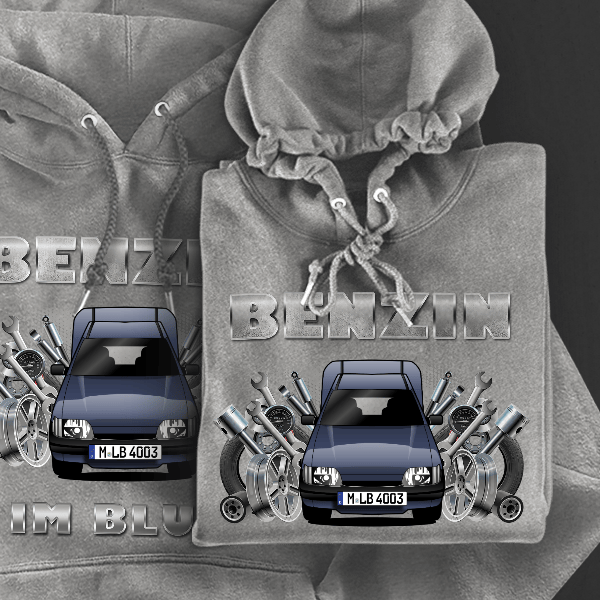 Courier Hoodie für Damen u. Herren personalisiert mit deinem Auto u. Kennzeichen!