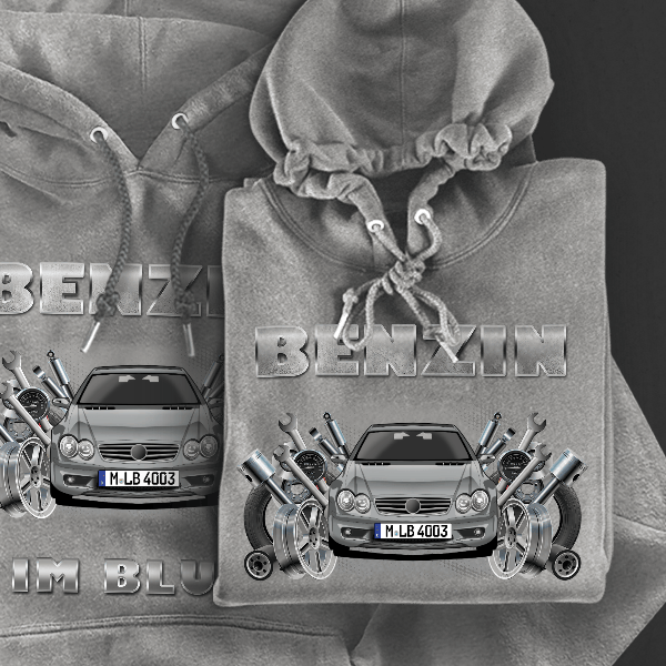 SL65 AMG Hoodie für Damen u. Herren personalisiert mit deinem Auto u. Kennzeichen!