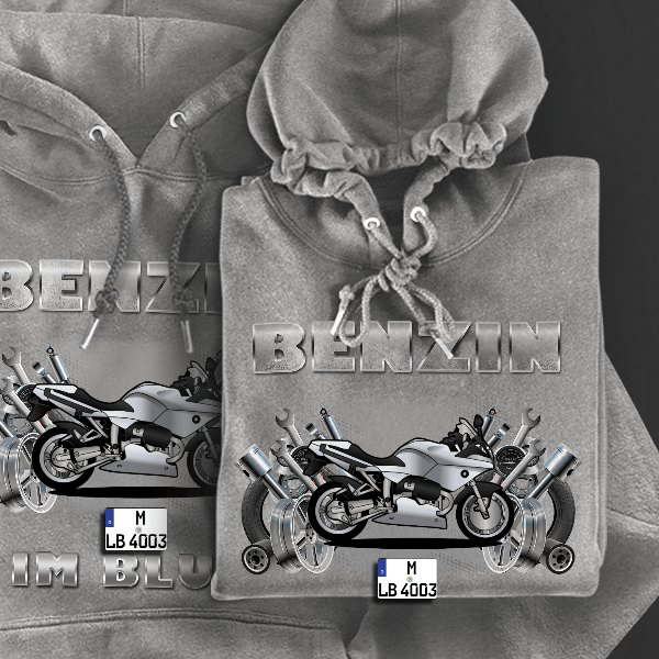 R 1100 S Boxer Cup Hoodie für Damen u. Herren personalisiert mit deinem Motorrad u. Kennzeichen!