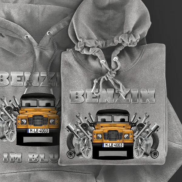 Serie III Hoodie für Damen u. Herren personalisiert mit deinem Auto u. Kennzeichen!