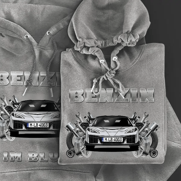 Corvette ZR1 Hoodie für Damen u. Herren personalisiert mit deinem Auto u. Kennzeichen!