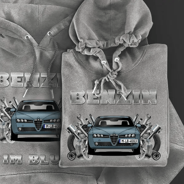 160 Hoodie für Damen u. Herren personalisiert mit deinem Auto u. Kennzeichen!