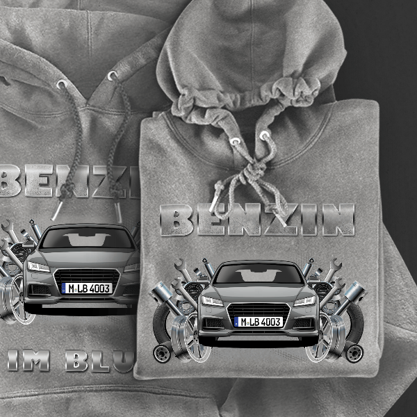 TTS Hoodie für Damen u. Herren personalisiert mit deinem Auto u. Kennzeichen!