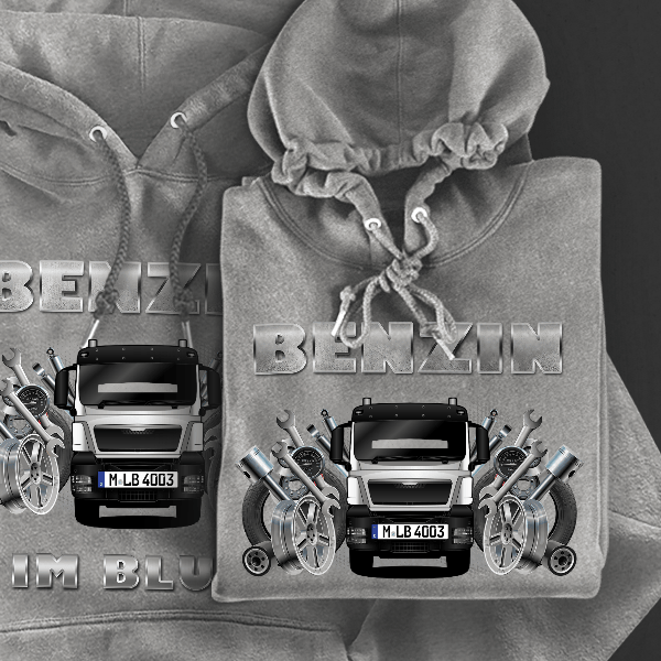 TGS 40.480 Hoodie für Damen u. Herren personalisiert mit deinem LKW u. Kennzeichen!