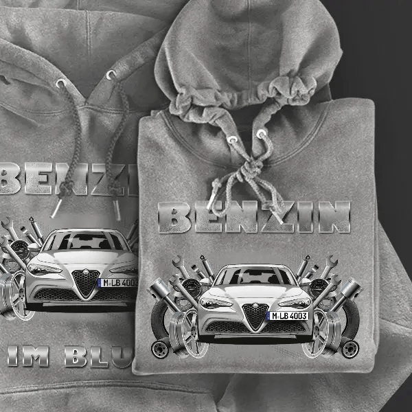 Giulia Hoodie für Damen u. Herren personalisiert mit deinem Auto u. Kennzeichen!