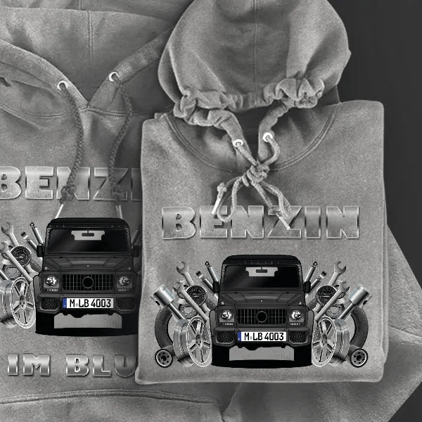 Puch G-Klasse 230 GE Hoodie für Damen u. Herren personalisiert mit deinem Auto u. Kennzeichen!