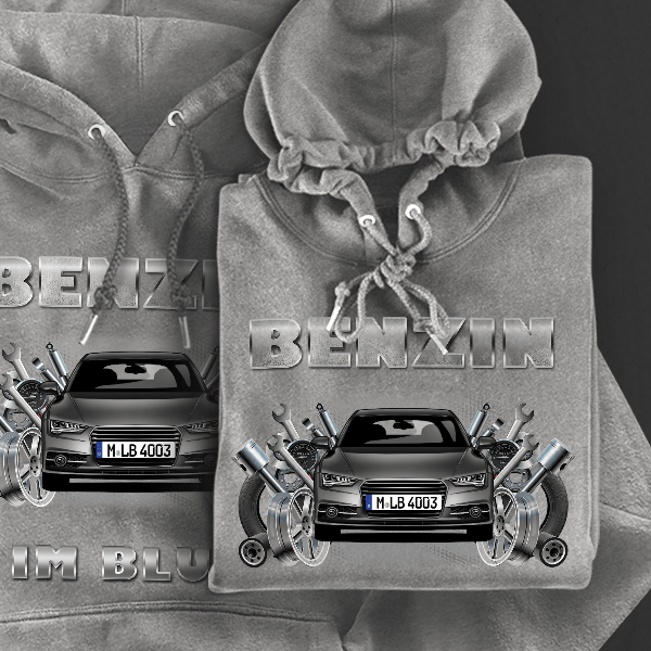 A7 Liftback Hoodie für Damen u. Herren personalisiert mit deinem Auto u. Kennzeichen!