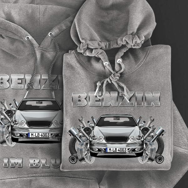 CL Hoodie für Damen u. Herren personalisiert mit deinem Auto u. Kennzeichen!