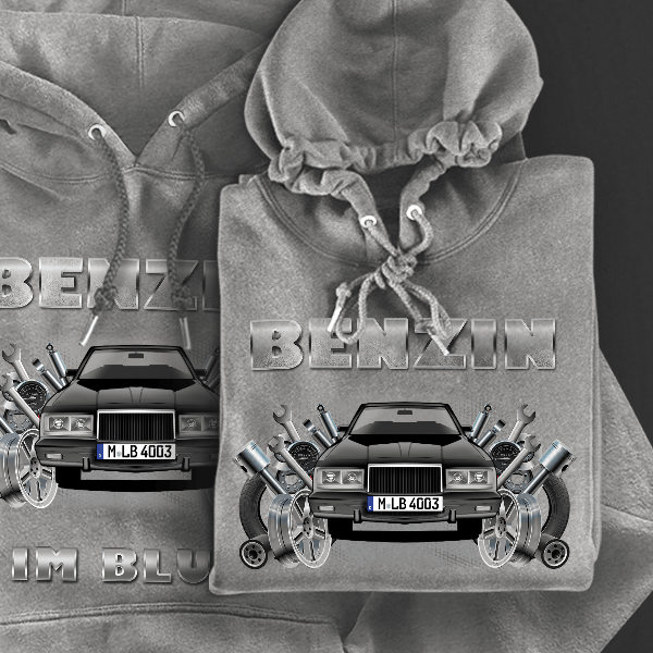 Lebaron Cabriolet Hoodie für Damen u. Herren personalisiert mit deinem Auto u. Kennzeichen!