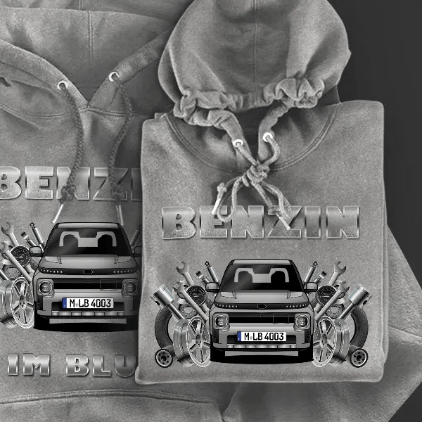Inster Cross Hoodie für Damen u. Herren personalisiert mit deinem Auto u. Kennzeichen!