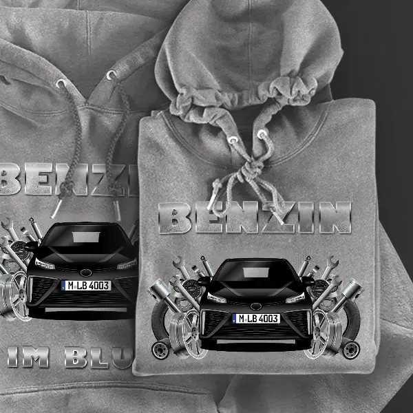 Mirai Hoodie für Damen u. Herren personalisiert mit deinem Auto u. Kennzeichen!