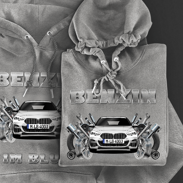 2er Reihe Gran Coupe Hoodie für Damen u. Herren personalisiert mit deinem Auto u. Kennzeichen!