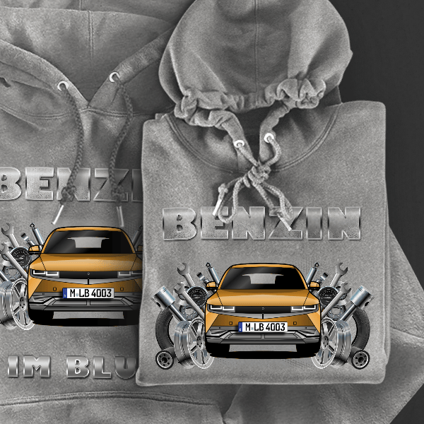 IONIQ (5-Türer) Hoodie für Damen u. Herren personalisiert mit deinem Auto u. Kennzeichen!
