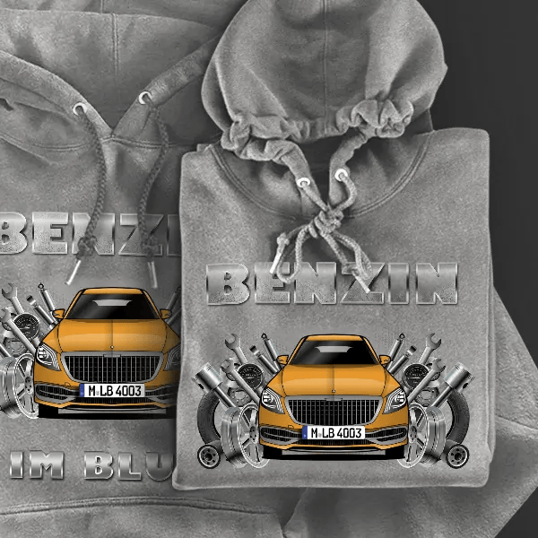Pullman Hoodie für Damen u. Herren personalisiert mit deinem Auto u. Kennzeichen!