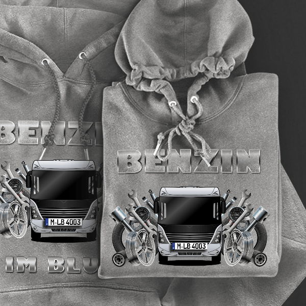 7870 Hoodie für Damen u. Herren personalisiert mit deinem Wohnwagen u. Kennzeichen!