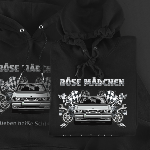 9-3 Coupe Hoodie für Damen u. Herren personalisiert mit deinem Auto u. Kennzeichen!