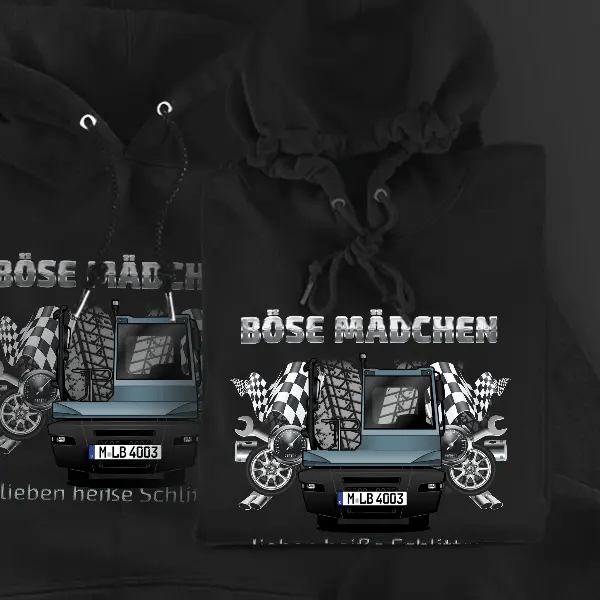 YT223 Hoodie für Damen u. Herren personalisiert mit deinem LKW u. Kennzeichen!