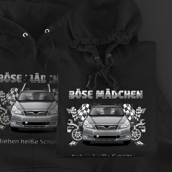 Outback Hoodie für Damen u. Herren personalisiert mit deinem Auto u. Kennzeichen!