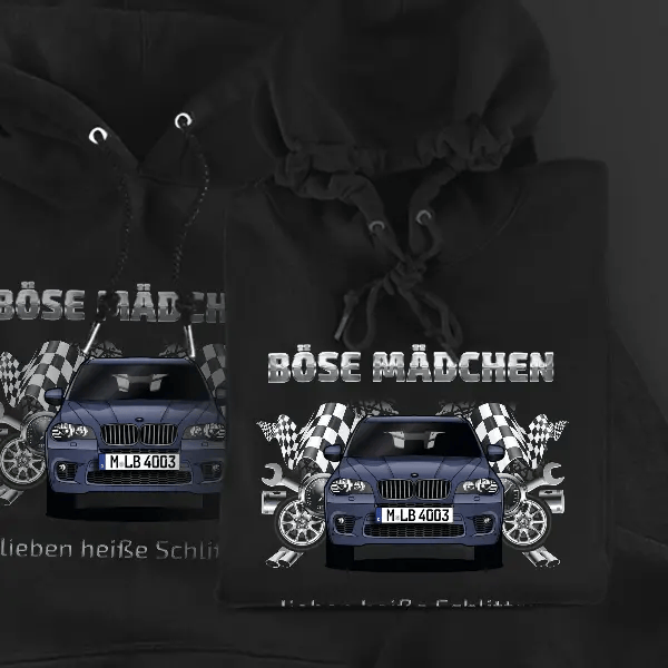 X5 M Sport Hoodie für Damen u. Herren personalisiert mit deinem Auto u. Kennzeichen!