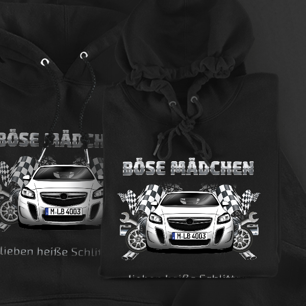 Insignia Hatchback OPC Hoodie für Damen u. Herren personalisiert mit deinem Auto u. Kennzeichen!