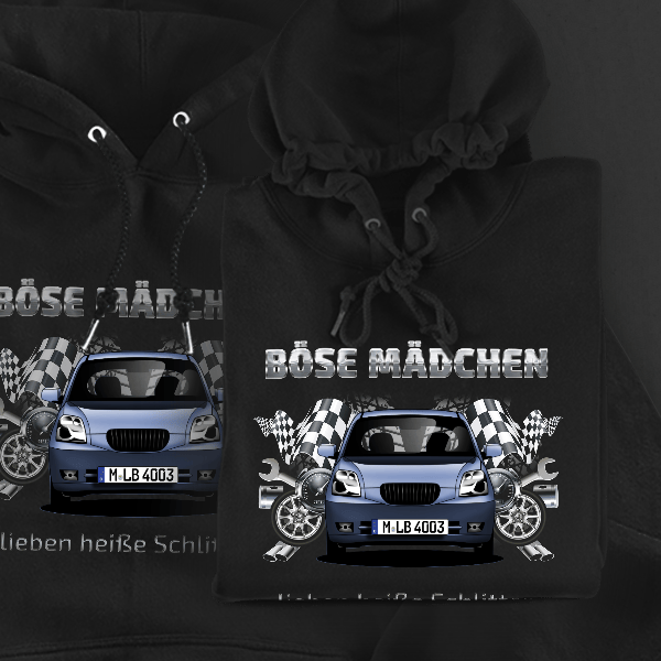 Picanto Hoodie für Damen u. Herren personalisiert mit deinem Auto u. Kennzeichen!