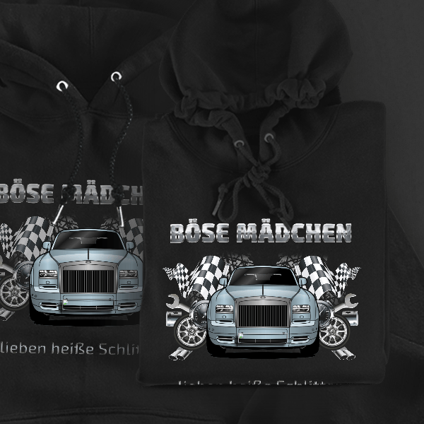 Phantom Coupe Hoodie für Damen u. Herren personalisiert mit deinem Auto u. Kennzeichen!