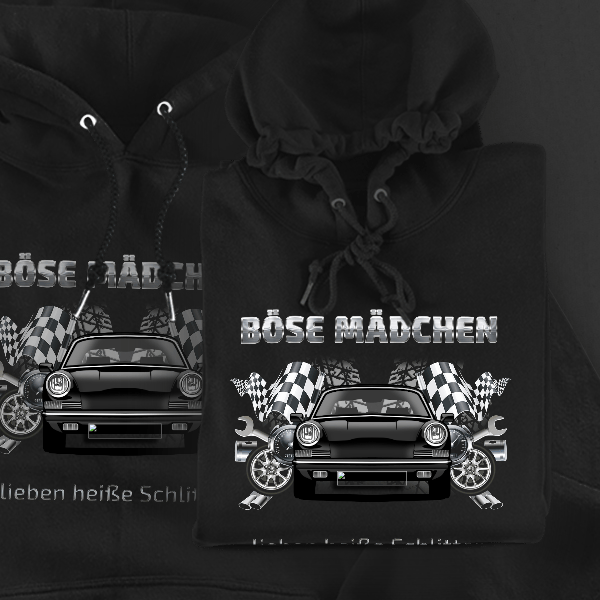 911 Targa Hoodie für Damen u. Herren personalisiert mit deinem Auto u. Kennzeichen!