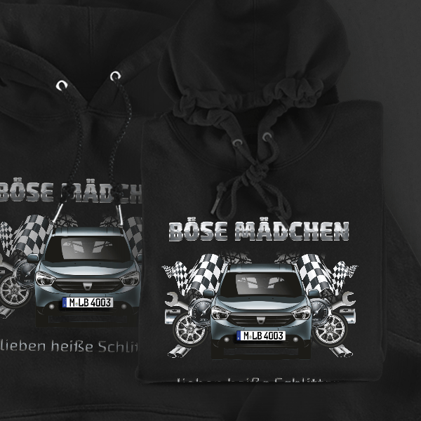 Lodgy Kombi Hoodie für Damen u. Herren personalisiert mit deinem Auto u. Kennzeichen!