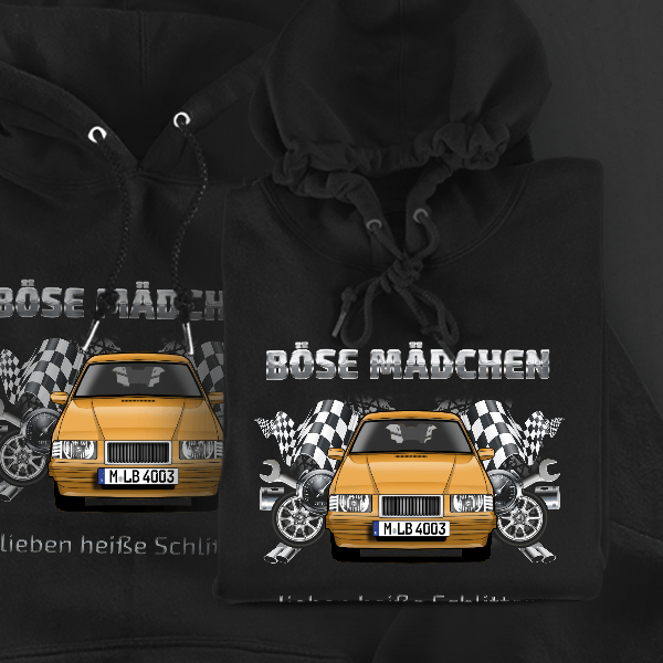 945 Limousine Hoodie für Damen u. Herren personalisiert mit deinem Auto u. Kennzeichen!