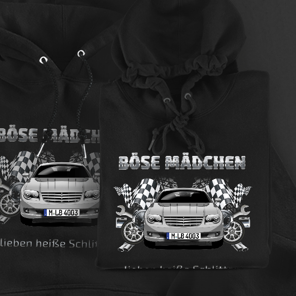 Crossfire Hoodie für Damen u. Herren personalisiert mit deinem Auto u. Kennzeichen!