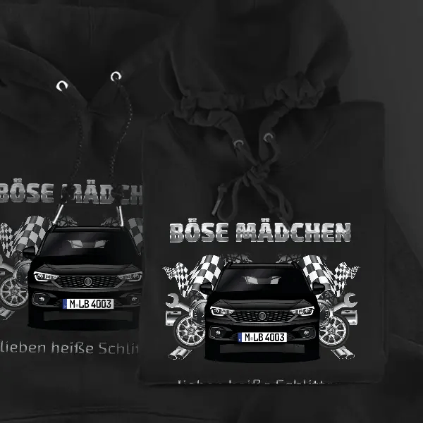 Tipo Kombi Hoodie für Damen u. Herren personalisiert mit deinem Auto u. Kennzeichen!