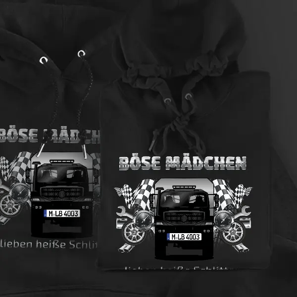 Zetros Hoodie für Damen u. Herren personalisiert mit deinem LKW u. Kennzeichen!