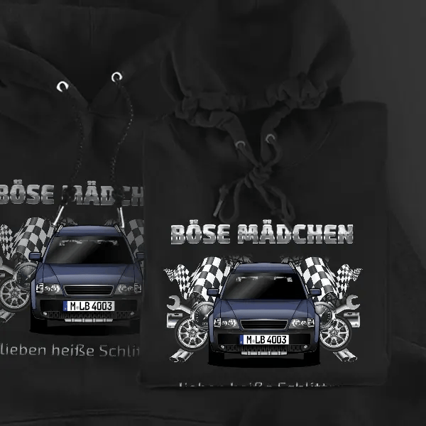 A6 Allroad Quattro Hoodie für Damen u. Herren personalisiert mit deinem Auto u. Kennzeichen!