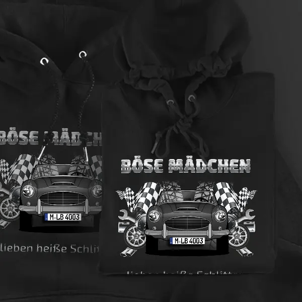 3000 Hoodie für Damen u. Herren personalisiert mit deinem Auto u. Kennzeichen!